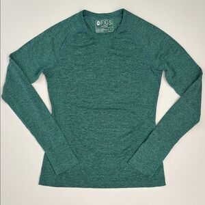 Figs Carribean Blue Long Sleeve Salta Underscrub